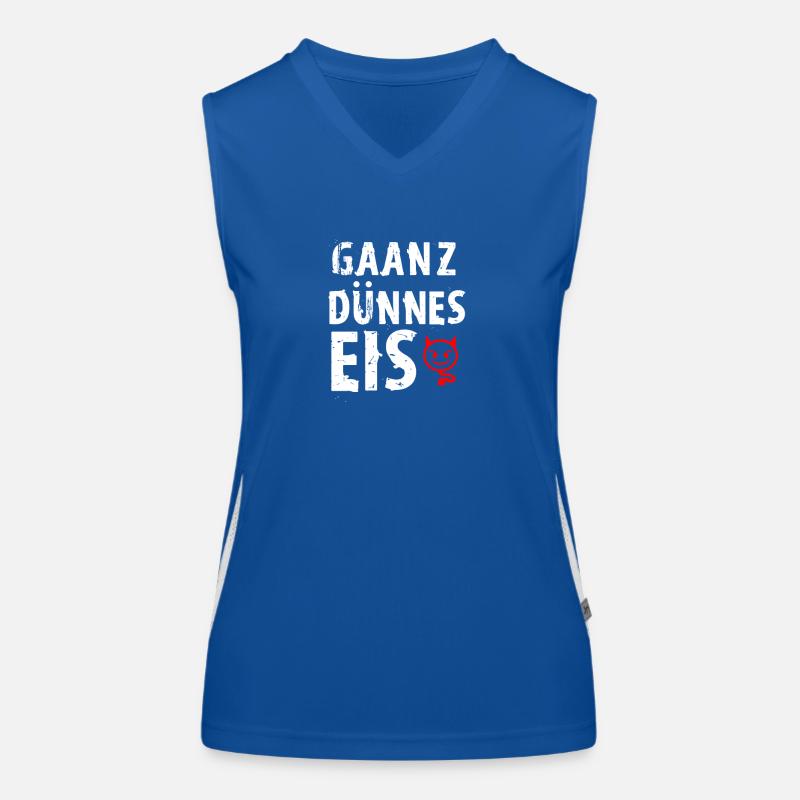 ganz dünnes Eis Funktionelles Kontrast-Tank Top für Frauen
