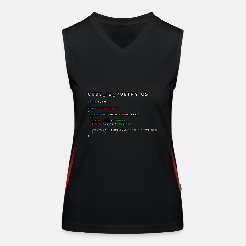 Code is poetry.cs Women's Functional Contrast Tank Top