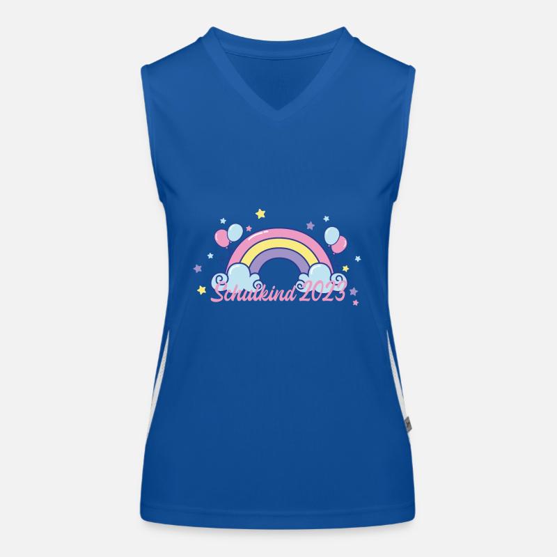 Kinder Einschulung Schulanfang Schulkind Schule Funktionelles Kontrast-Tank Top für Frauen