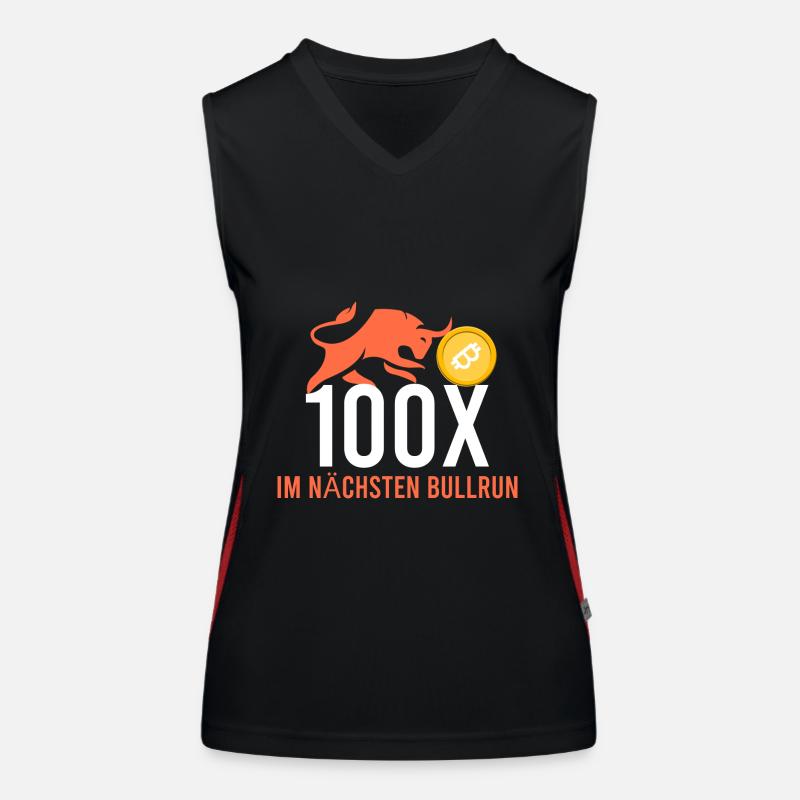 100x im nächsten Bullrun Funktionelles Kontrast-Tank Top für Frauen