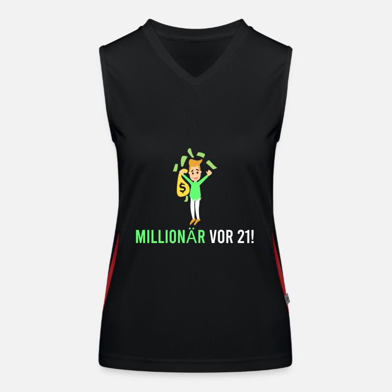 Millionnaire devant 21 ! Débardeur respirant contrasté Femme