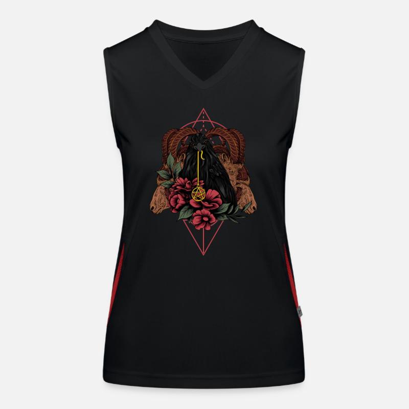 Corbeau de la mort Débardeur respirant contrasté Femme