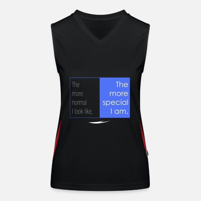Je besonderer ich bin Funktionelles Kontrast-Tank Top für Frauen