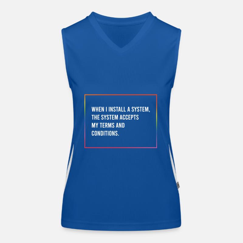 Wenn ich ein System installiere... Funktionelles Kontrast-Tank Top für Frauen