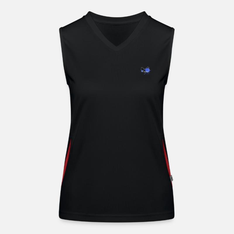 Corgidad Blue Splash Funktionelles Kontrast-Tank Top für Frauen