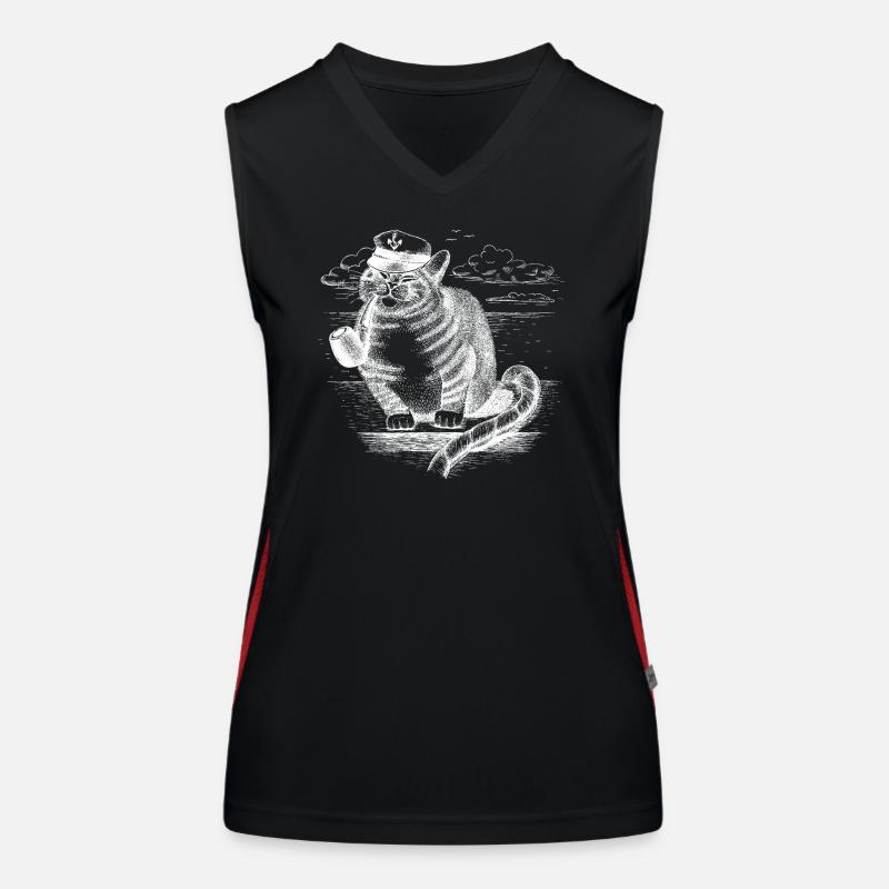 Capitaine de chat Débardeur respirant contrasté Femme