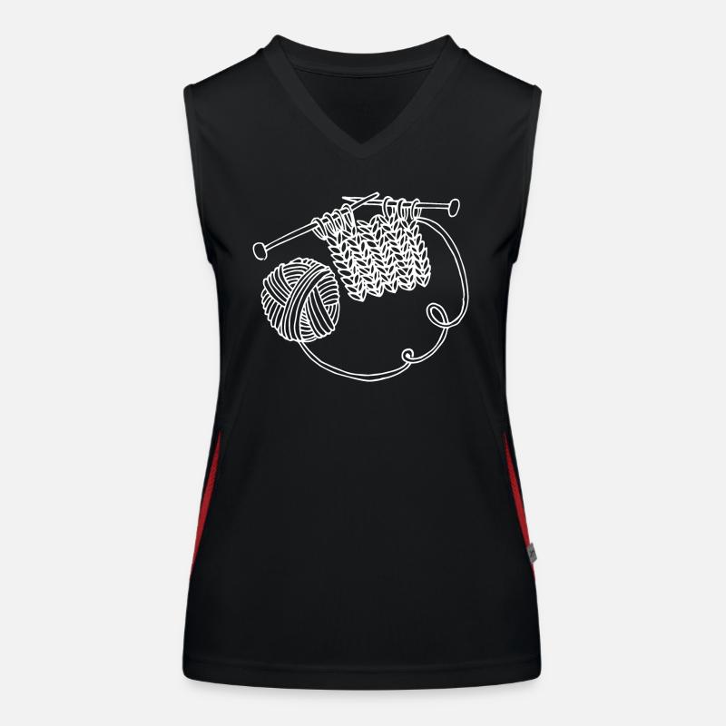 Knitting Handmade Sketch Women's Functional Contrast Tank Top