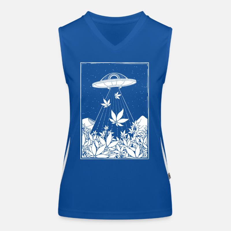 Alien DMT collects Weed Women's Functional Contrast Tank Top