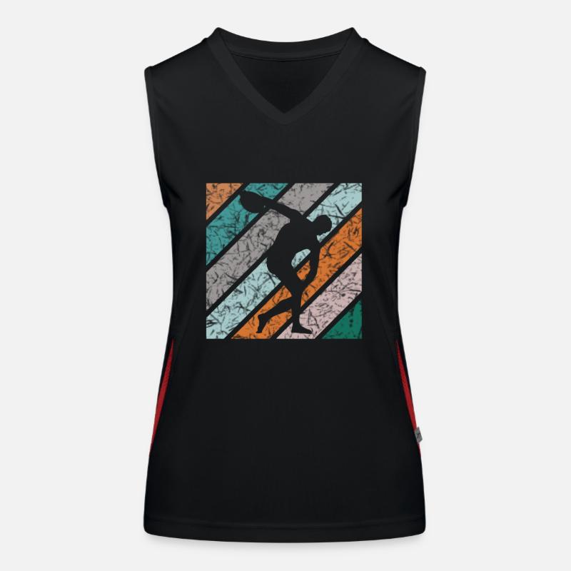 Discus Throw Design Discus Thrower Discus Thrower Women's Functional Contrast Tank Top