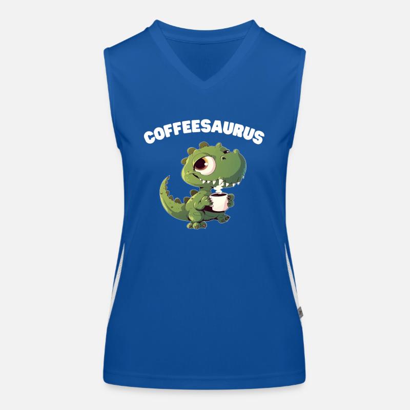 Coffeesaurus Funktionelles Kontrast-Tank Top für Frauen