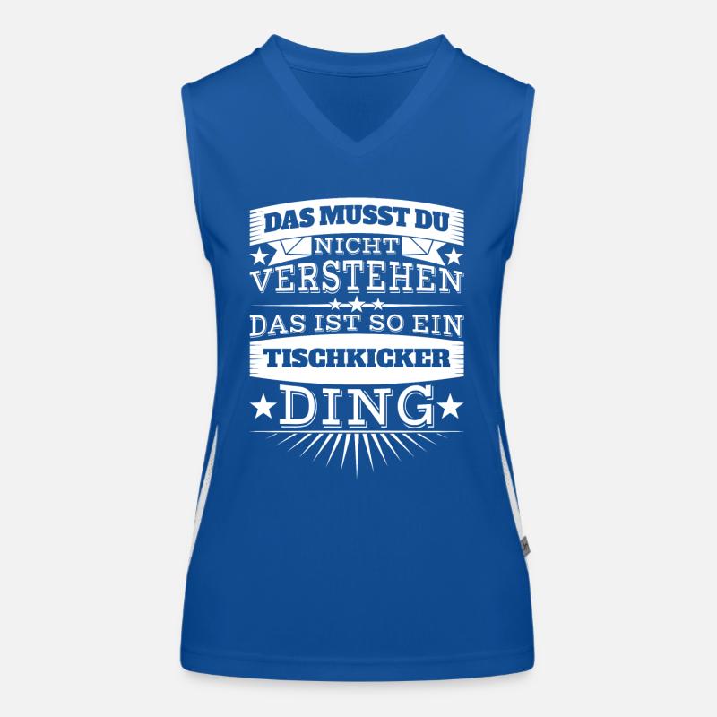 Tischkicker Ding Funktionelles Kontrast-Tank Top für Frauen