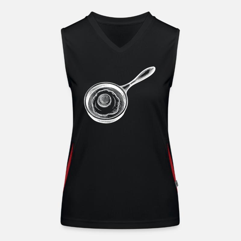 Fried egg pan Women's Functional Contrast Tank Top