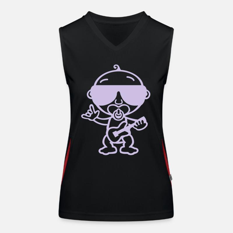 Cool Rock Baby (SW) Funktionelles Kontrast-Tank Top für Frauen