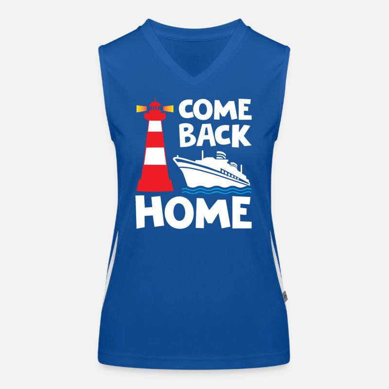 Come Back Home Lighthouse Funktionelles Kontrast-Tank Top für Frauen