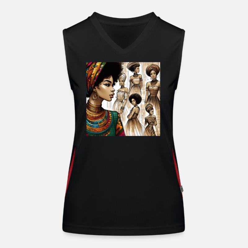 Afro Style Architectural Elegance Women's Functional Contrast Tank Top