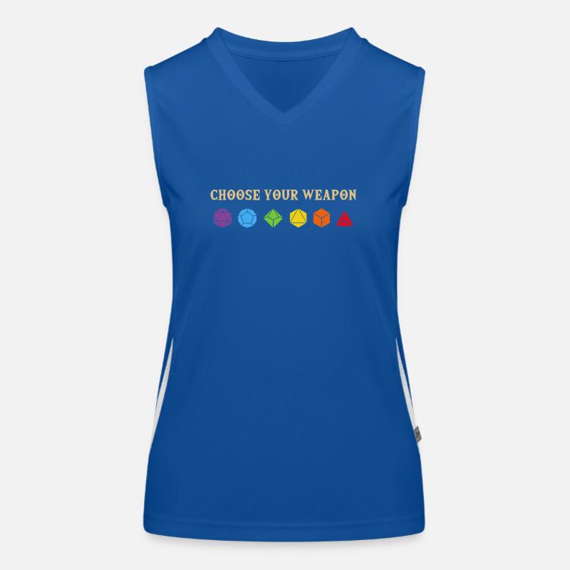 Chose Your Weapon Boardgame Game Master RPG GM Women's Functional Contrast Tank Top
