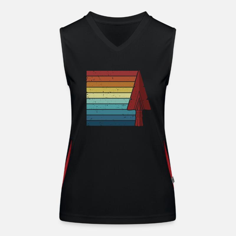 Retro Arrowhead Collecting Jagdspitzen Funktionelles Kontrast-Tank Top für Frauen