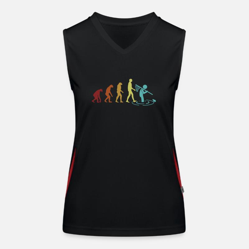 Frog Catching Evolution Kröte Kaulquappe Frosch Funktionelles Kontrast-Tank Top für Frauen