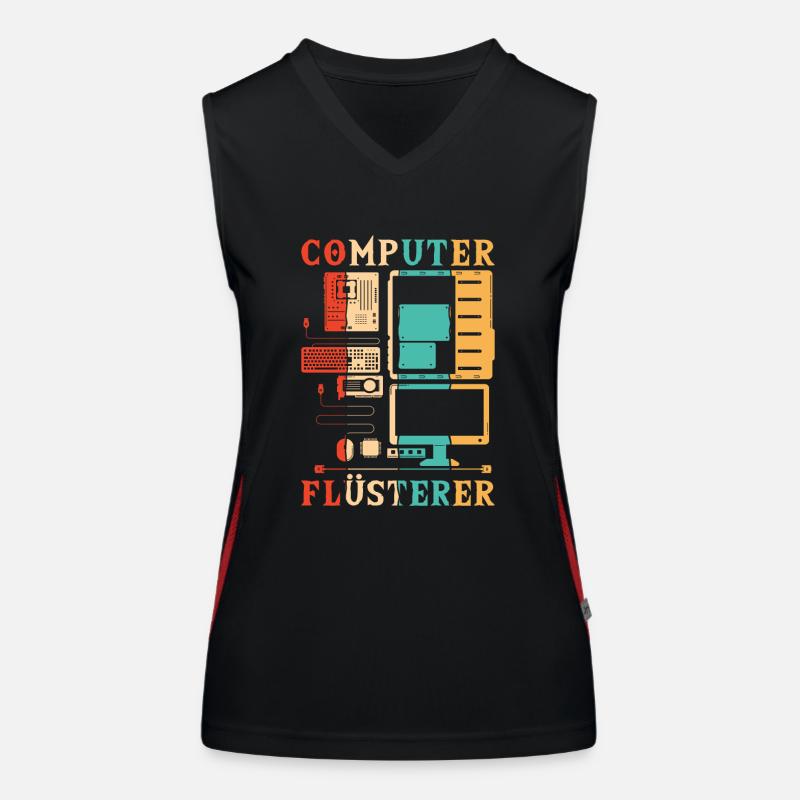 Chuchoteur informatique Informaticien Administrateur Débardeur respirant contrasté Femme