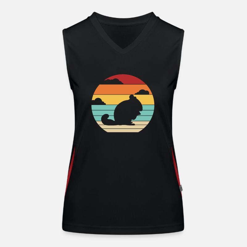Retro Longtail Longhair Shorttail Breeder Débardeur respirant contrasté Femme