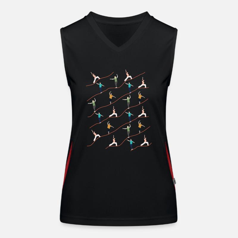 Pattern Illustration Slackers Balancing Indoor Women's Functional Contrast Tank Top