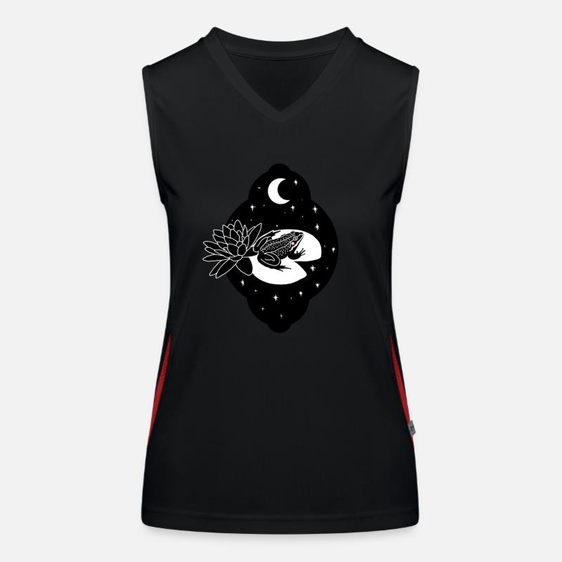 Toad, tadpole, tree frog, frog breeder, frog Women's Functional Contrast Tank Top