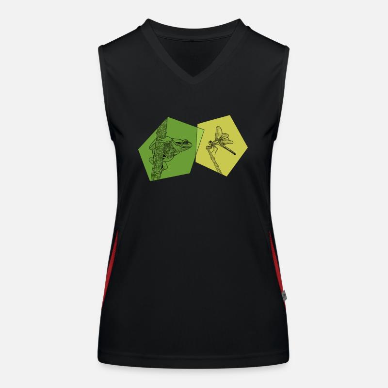 Toad, tadpole, tree frog, frog breeder, frog Women's Functional Contrast Tank Top