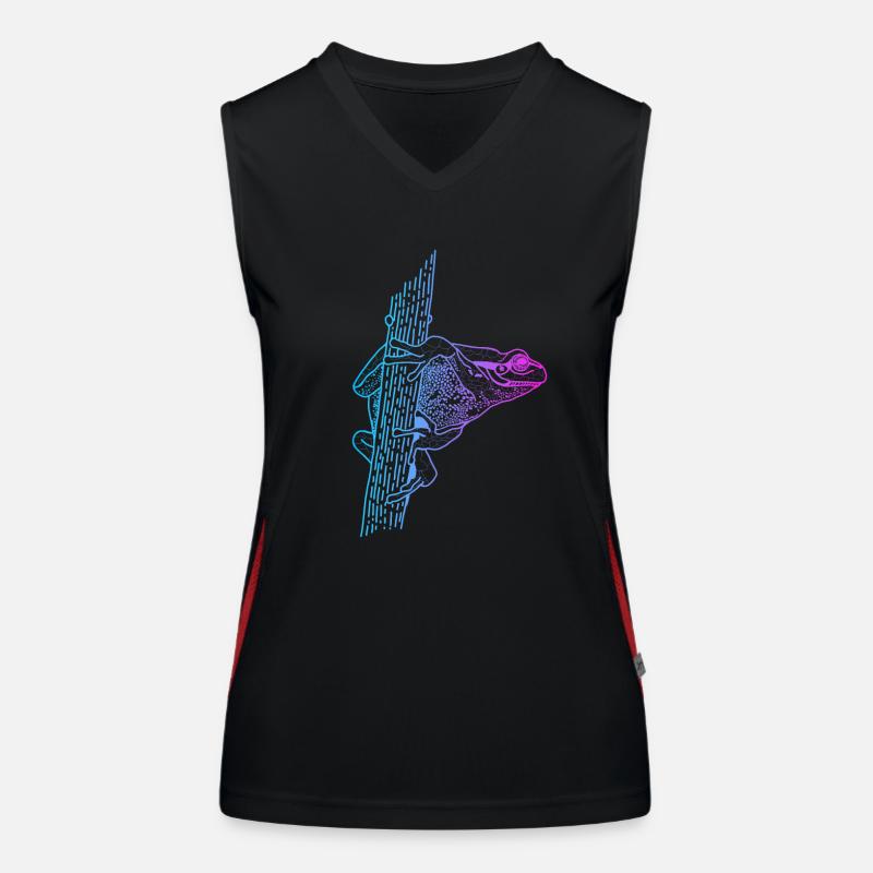 Tree Frog Toad Tadpole Frog Breeder Frog Women's Functional Contrast Tank Top