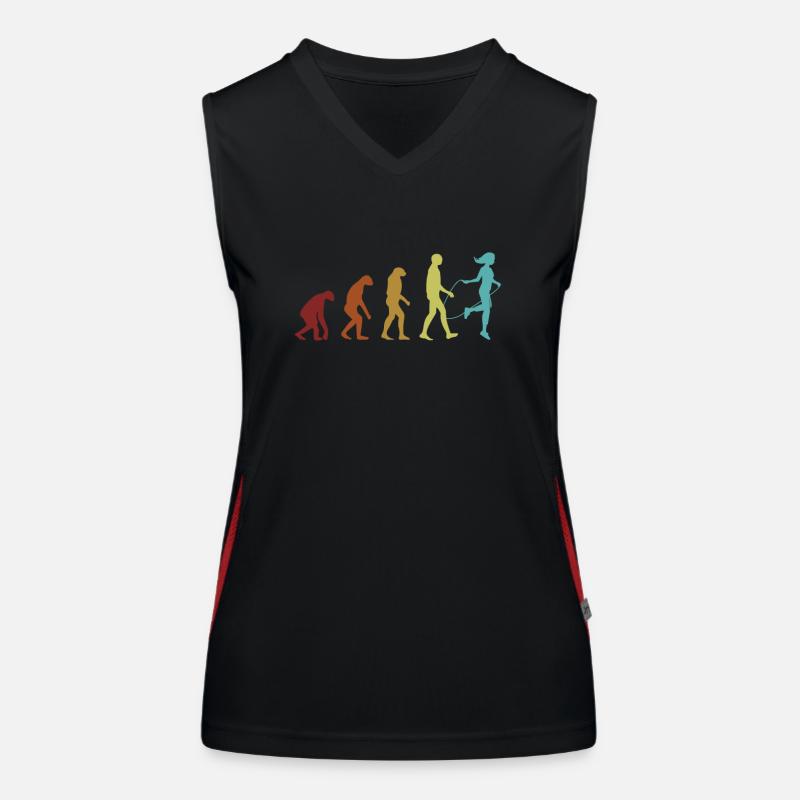 Springseil Evolution Geschwindigkeit Springen Springen Springen Sprung Funktionelles Kontrast-Tank Top für Frauen