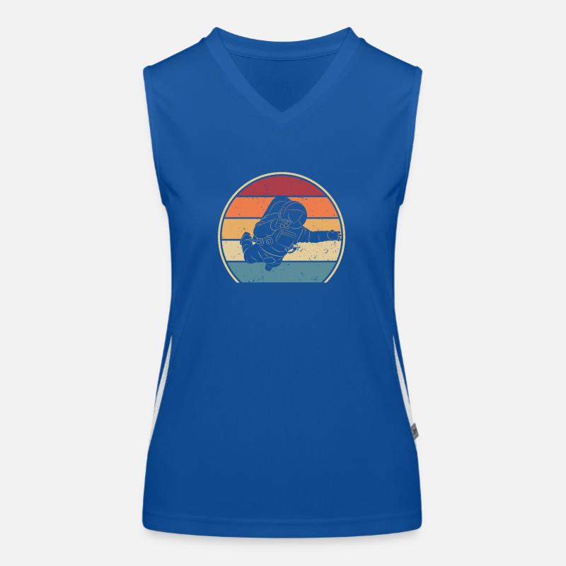 Retro Spaceship Taikonaut Cosmonaut Spaceman Women's Functional Contrast Tank Top