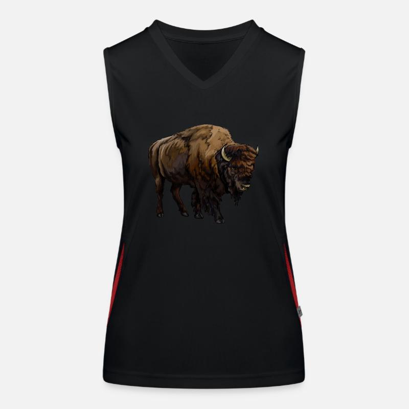 Bison d’Amérique de buffle Bovinae Lover Bison Débardeur respirant contrasté Femme