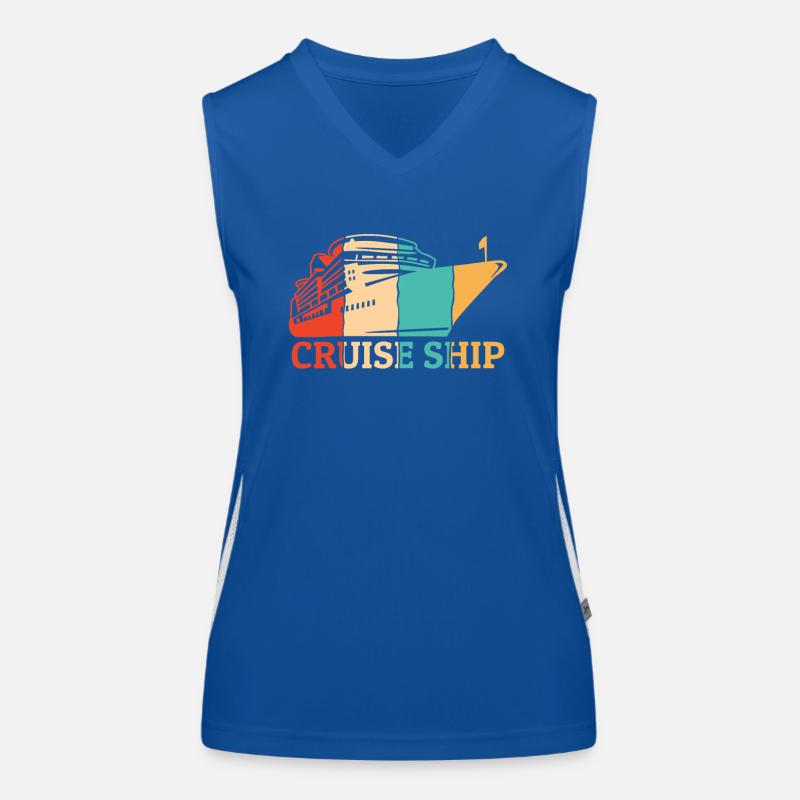 Bateau de croisière rétro Passager Passagers Passagers Débardeur respirant contrasté Femme