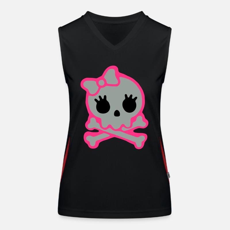 skull Funktionelles Kontrast-Tank Top für Frauen