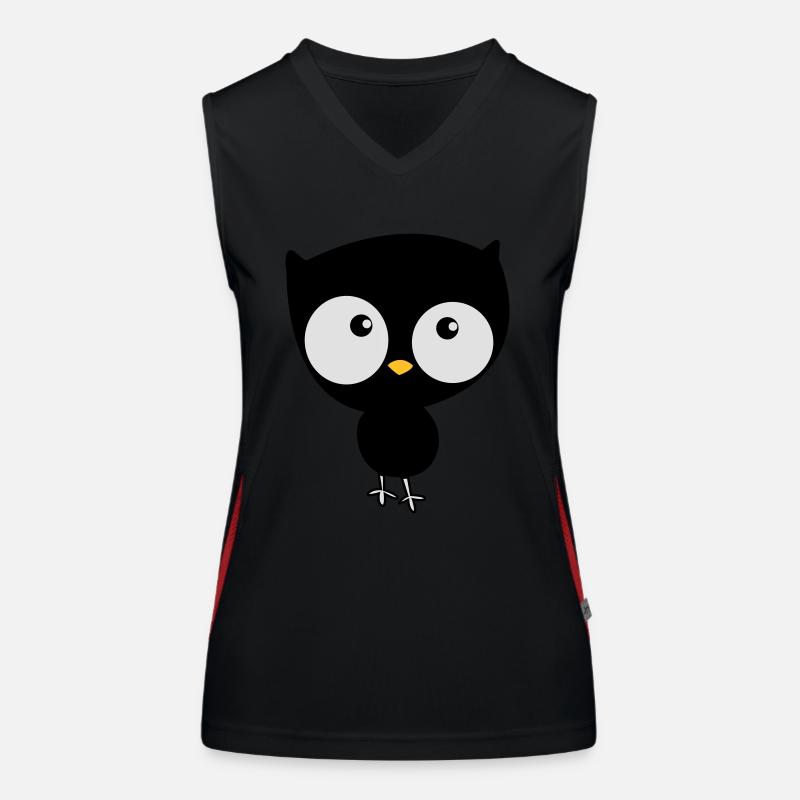 Eule Funktionelles Kontrast-Tank Top für Frauen