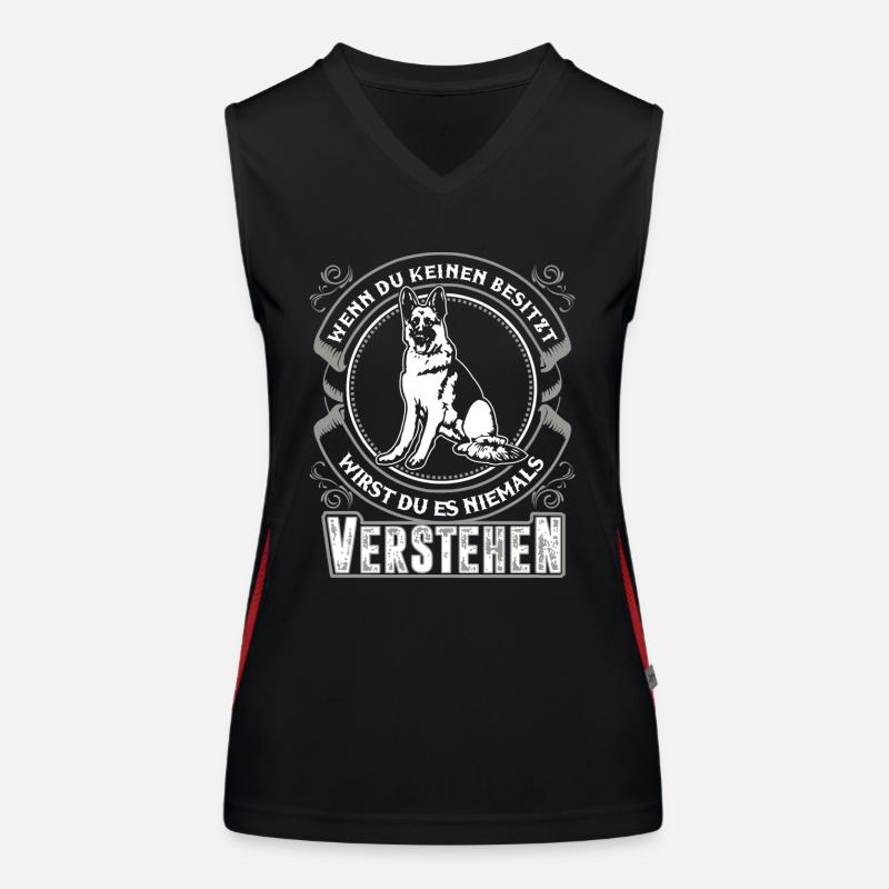 Deutscher Schäferhund Funktionelles Kontrast-Tank Top für Frauen
