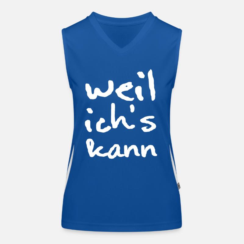 Weil ich's kann - white Funktionelles Kontrast-Tank Top für Frauen