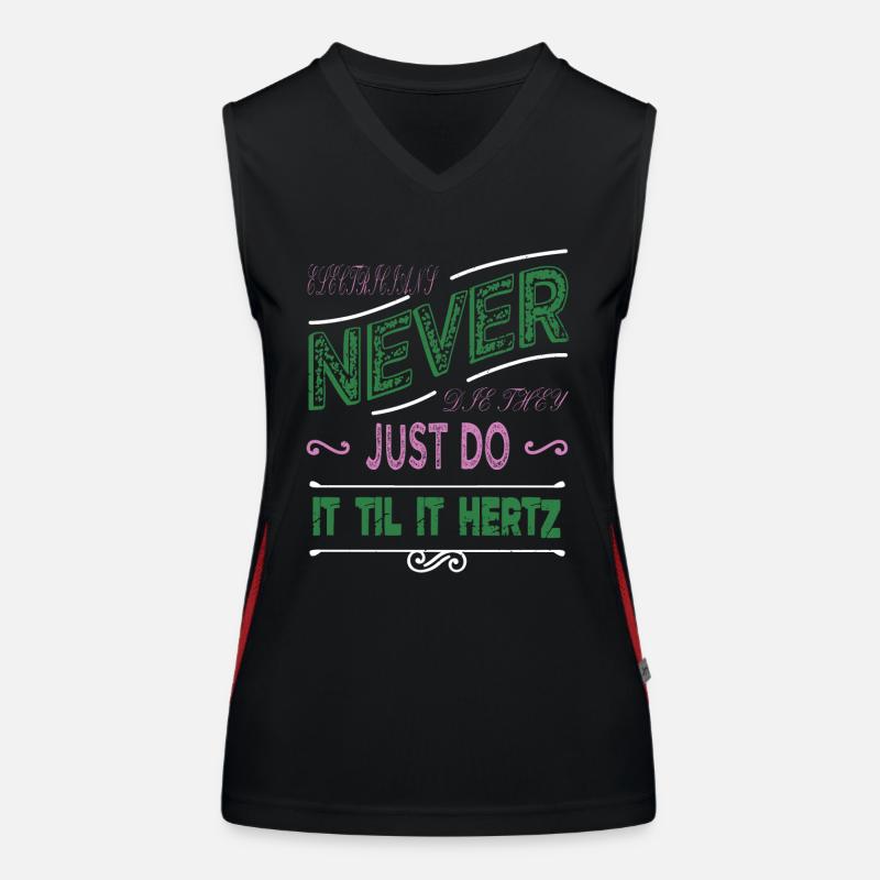 electrician bib training gift idea bday light bulb Funktionelles Kontrast-Tank Top für Frauen