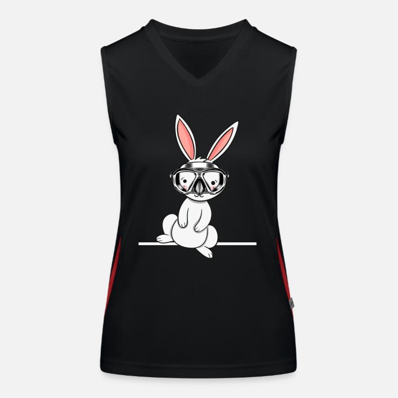 apnea dive oxygen snorkeling dive Women's Functional Contrast Tank Top