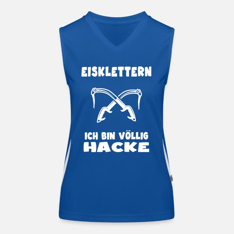 eisklettern iceclimbing eispickel völlig hacke Funktionelles Kontrast-Tank Top für Frauen