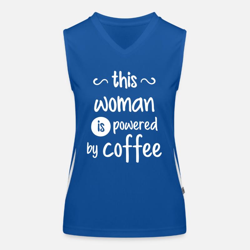 Mama mit Kaffee Funktionelles Kontrast-Tank Top für Frauen