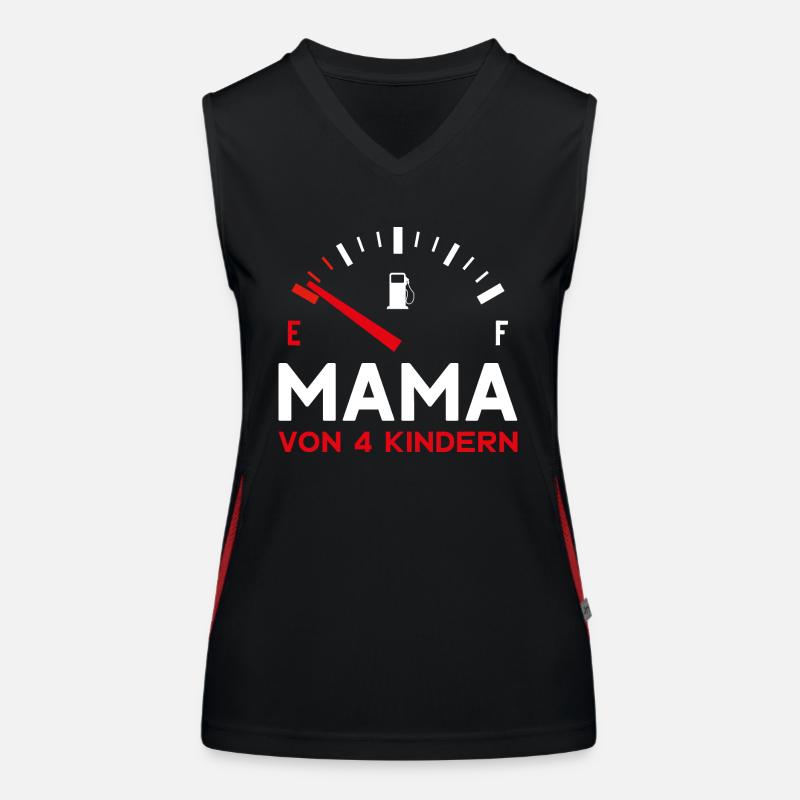 MAMA 4 KINDER MUTTERTAG Funktionelles Kontrast-Tank Top für Frauen