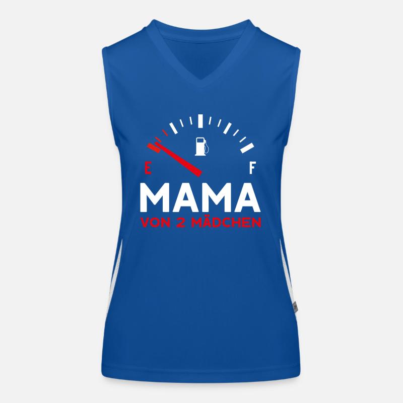 MAMA 2 MÄDCHEN ZWEI TÖCHTER MUTTERTAG Funktionelles Kontrast-Tank Top für Frauen
