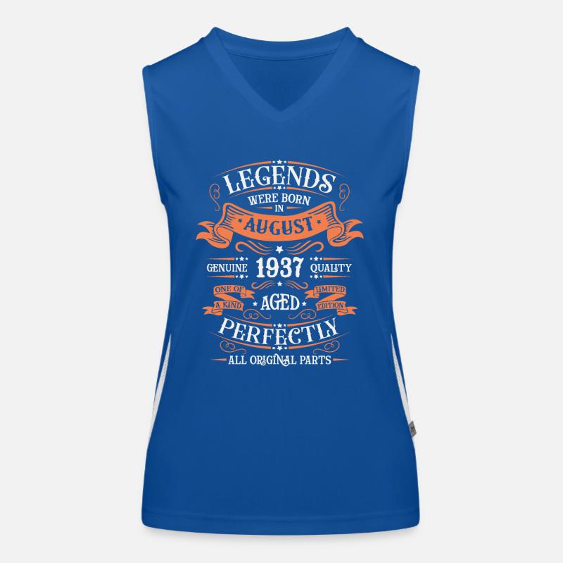 August 1937 Geburtstag Mann Funktionelles Kontrast-Tank Top für Frauen