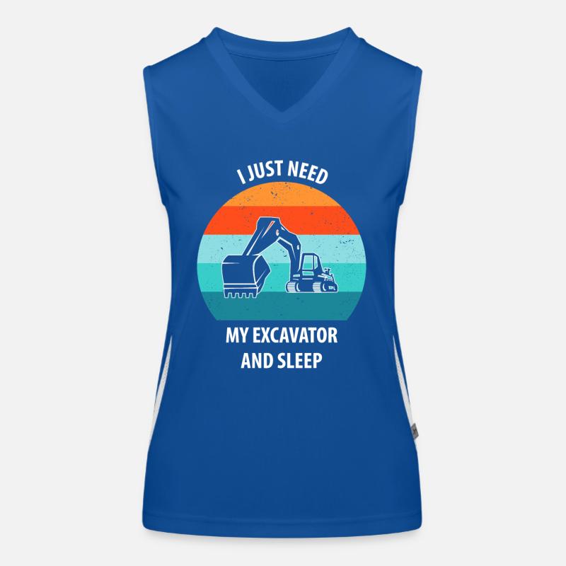 Bagger Baggerfahrer Baggerwagen Funktionelles Kontrast-Tank Top für Frauen