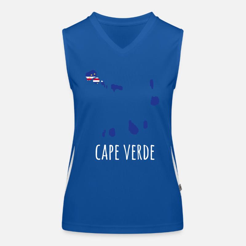 Drapeau du Cap-Vert Drapeau du Cap-Vert Débardeur respirant contrasté Femme