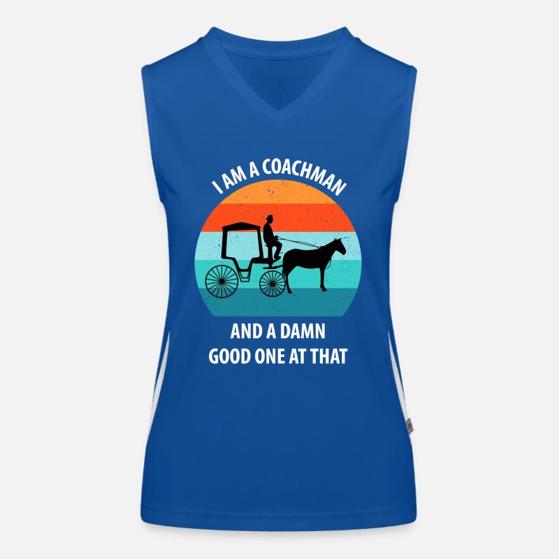 Calèche de cocher Calèche tirée par des chevaux Calèche Débardeur respirant contrasté Femme