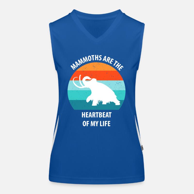 Lustiges Mammut Steinzeit Eiszeit Design Urzeit Funktionelles Kontrast-Tank Top für Frauen