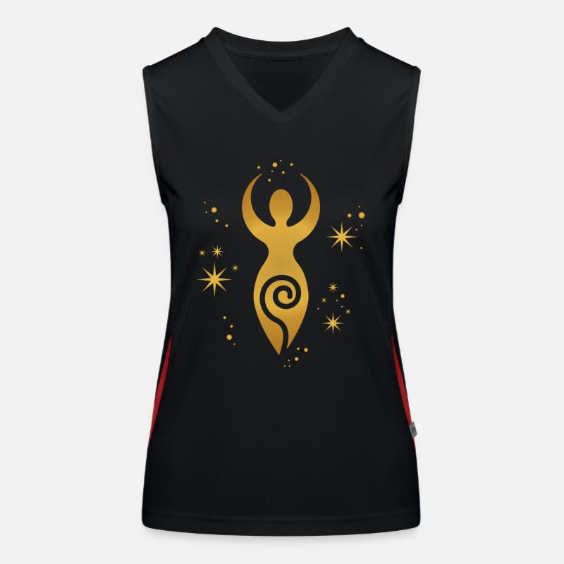 Goddess /Freya - Women's Functional Contrast Tank Top - black/red