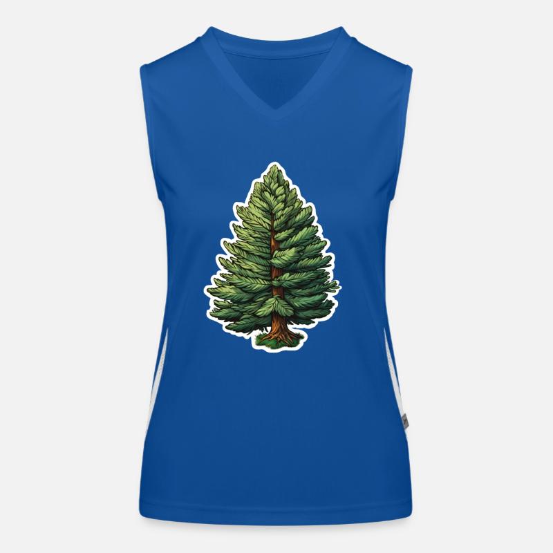 Fir Single Tree Women's Functional Contrast Tank Top