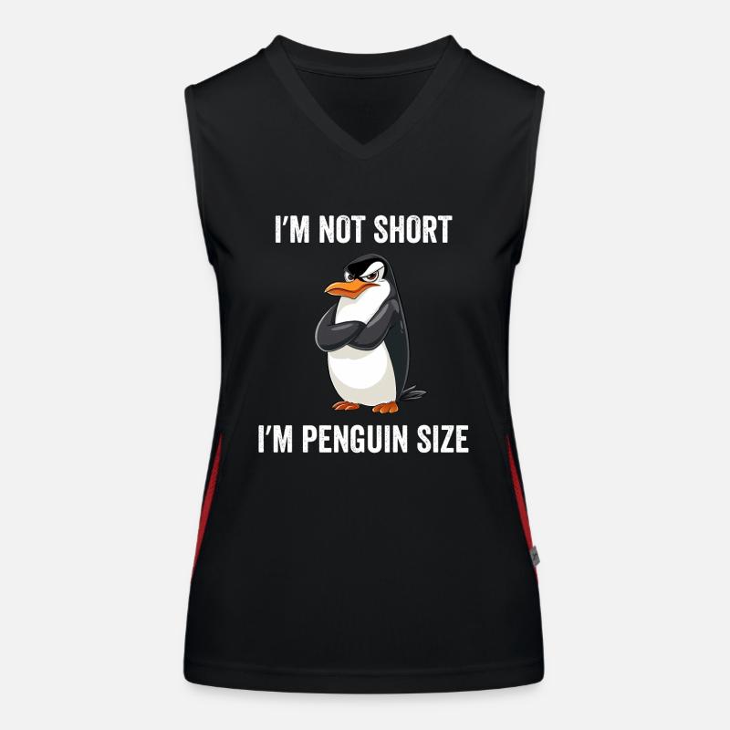 I'm Not Short I'm Penguin Size Funktionelles Kontrast-Tank Top für Frauen